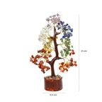 Reiki Crystal Products 7 Chakra Crystal Stone Tree | Natural Seven Chakra Gemstone Tree for Balance, Meditation, Focus, Harmony & Positive Energy | Home Office Décor, Vastu & Feng Shui Gift