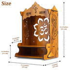 Sehaz Artworks OM Pushp Puja Mandir for Home Big Size|Pooja Mandir-42x23 CM