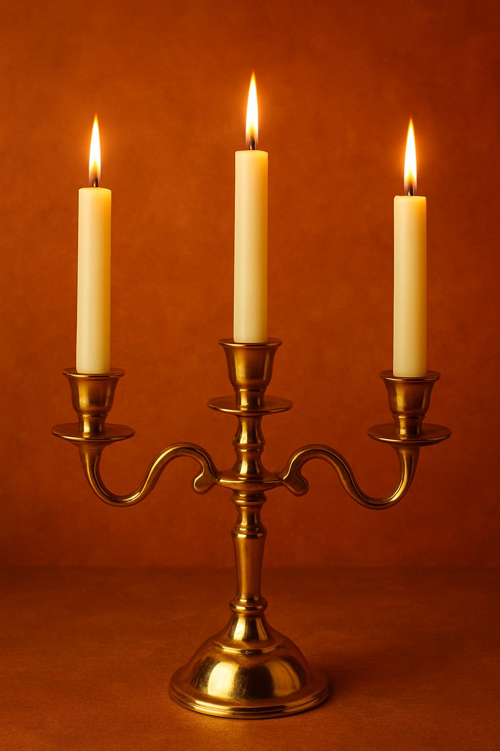 PURESTORY Candle Holder | Mini 3 Arm Taper Candle Holder | Gold Aluminium | Heat Resistant | Candlesticks for Home Decor, Wedding, Party, DinningTable Centerpiece, Church Altar & Festive Occasions