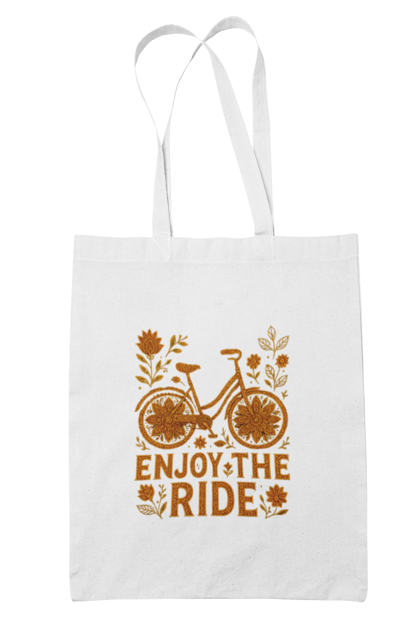 Art of Shravika Tote-Bag with Bicycle Design | Eco-Friendly Cotton Fabric | Reusable Shopping & Everyday Carry Bag