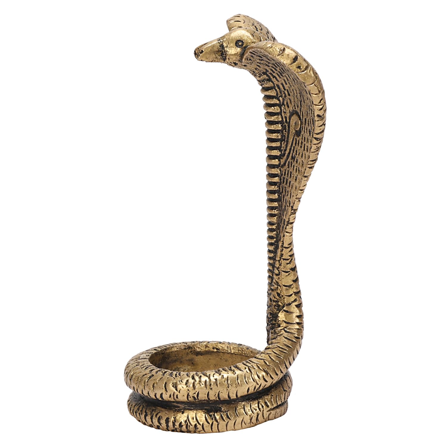 SVARUP Brass Shiva Snake for Lingam Shivlingam Naagdev Naag Idol Puja Statue God Mandir Temple Home Decor Vastu Showpiece 4 Inch