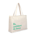 Ecotribe Heavy Duty Canvas Cotton Tote Bag, 35x45 cm, Large Capacity Shoulder Handbag for Office, Travel, Books, Laptop, Gym - FIT AND CONFIDENT