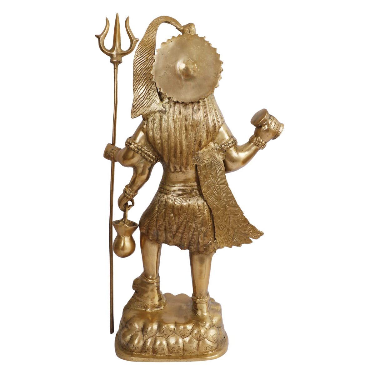 ARTVARKO™ Brass Shiva Statue Big Size God Statue Bhagwan Standing Shiv Idol Sculpture Murti for Home Decor Temple Showpiece Height 23 Inch