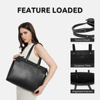 The Gusto Estelle - Premium Vegan Leather Tote Bag for Women | Stylish Hand Bag/Shoulder Bag with Zip | College, Casual Use, Office Tote Bag