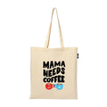 VVWV Mama Needs Coffee Funny Printed Reusable Tote Bags | 100% Organic Cotton Shopping/Grocery Bag | Multi-Purpose Bag | Sturdy Canvas Bag with 15kgs Capacity (13 x 15.7 Inch)