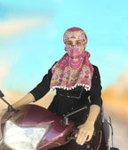 Switchon Cotton Innovative scarf Hijab with adjustable closer hook and loop tape (Multi1) for 12 years and above