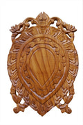 ETU Wood Industries Avani Palaka | Wood Thekku Temple Purpose Or Pooja Room Length 42cm,Width 30cm,Height 3cm