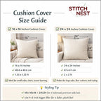 STITCHNEST 'Little Meadow Series' Tassled Cushion Cover | Set of 2 | Floral Cushion Cover 24 inch x 24 inch