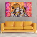 VIBECRAFTS Colorful Wall Painting of Radha Krishna Set of Five Pieces For Home|Office|Living Room|Gift (PTVC5Pcs4_8676)