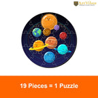 Artvibes Wooden Premium Solar System Puzzles for Kids | Jigsaw Puzzles for Kids Age 2 and 3 | 19 Piece Puzzles | Toddlers Wooden Puzzle | Fun Learning Brain Booster for Little Champions (PZ_702N)