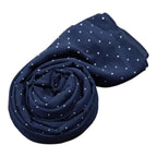Premium Rhinestone Hijab | Korean Georgette | 70 x 30 Inch | Sparkle Scarf for Women | Soft & Lightweight Fabric (NAVY BLUE)