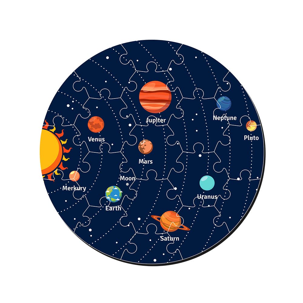 Artvibes Our Solar System Wooden Premium Puzzles for Kids | Jigsaw Puzzles for Kids Age 3-5 | 19 Pieces Puzzle | Toddlers Wooden Puzzle | Fun Learning Brain Booster for Little Children (PZ_701N)