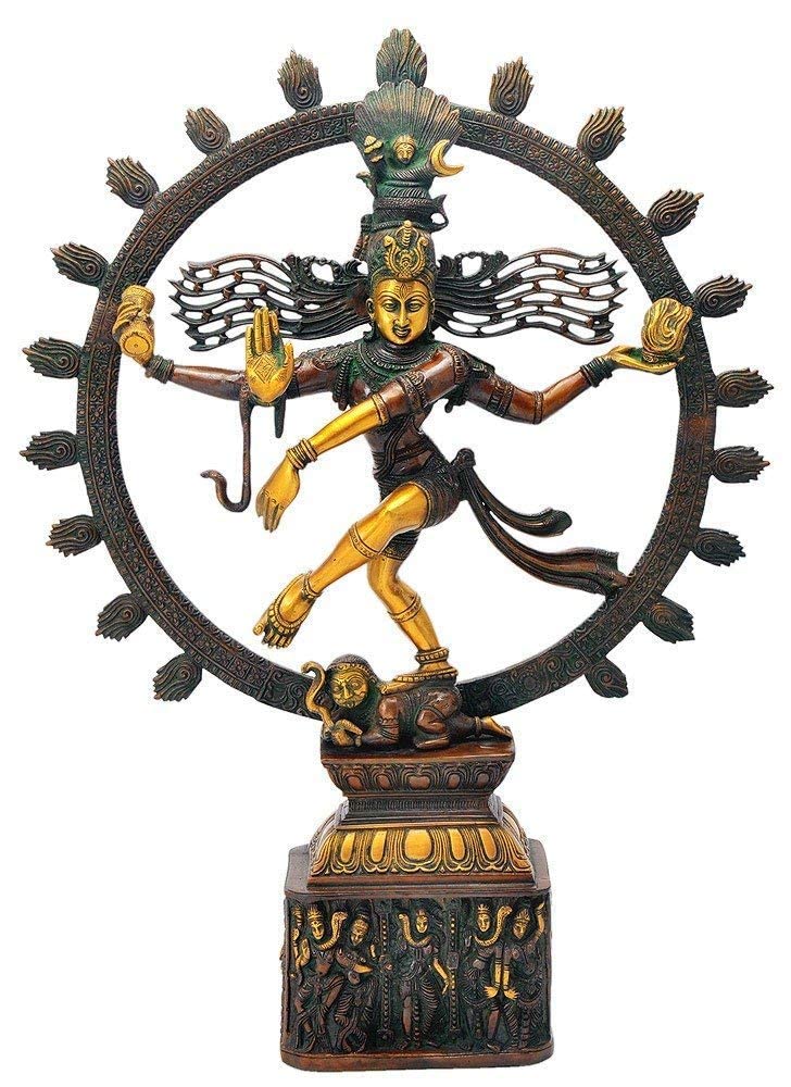 SVARUP Brass Natraja Statue Idol of Lord Shiva Ji Dancing Natraj Murti for Temple Mandir Home Décor Gift 23 Inch