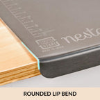 Nestasia Stainless Steel Counter Top Chopping Board (41.5cm x 29cm) | Anti-Slip Rustproof Cutting Board with Measurement Markings for Chopping Fruits & Vegetables