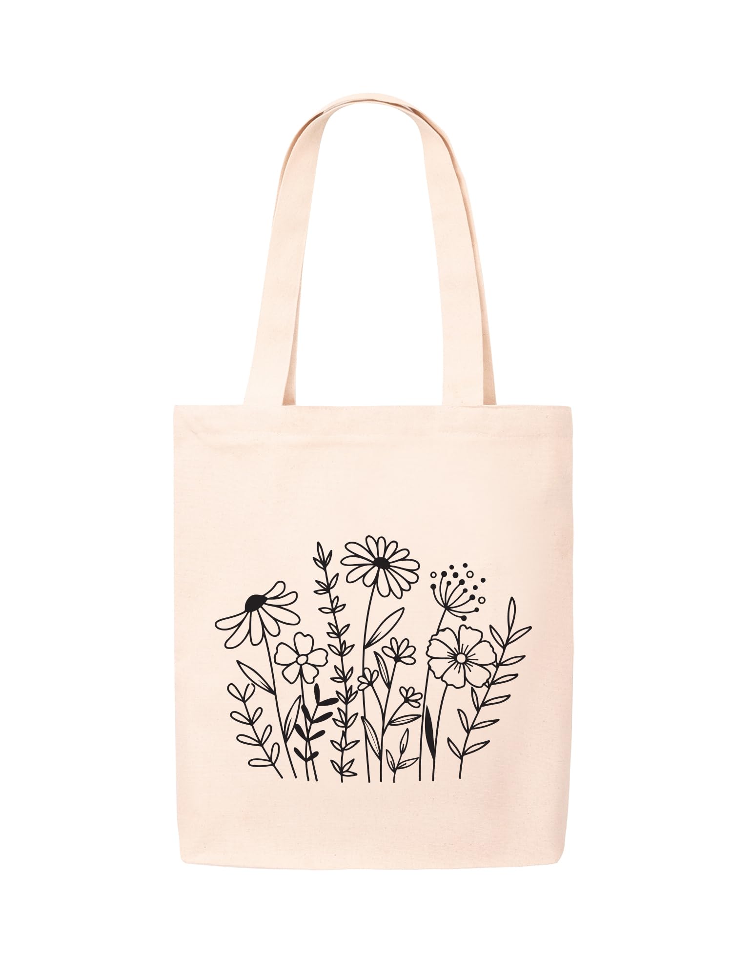 DOODLE Canvas Tote Bag for Women with Zip – Poly Cotton Shoulder Bag with Outer Zip & Inner Pocket for College, Office, Shopping & Travel