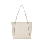 Fastrack Casual Laptop Tote Bag For Girls, Large Size With A Zipper Closure And Padded Laptop Compartment, Compatible With Laptops Up To 14 Inches, Double Handle Bag, Off White