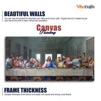 VIBECRAFTS Canvas Paintings for Living Room Drawing Room Last Supper Of Jusus Canvas Wall Painting Fitted With Wooden Frame for Home | Office | Gift (PTVCH_2431N)