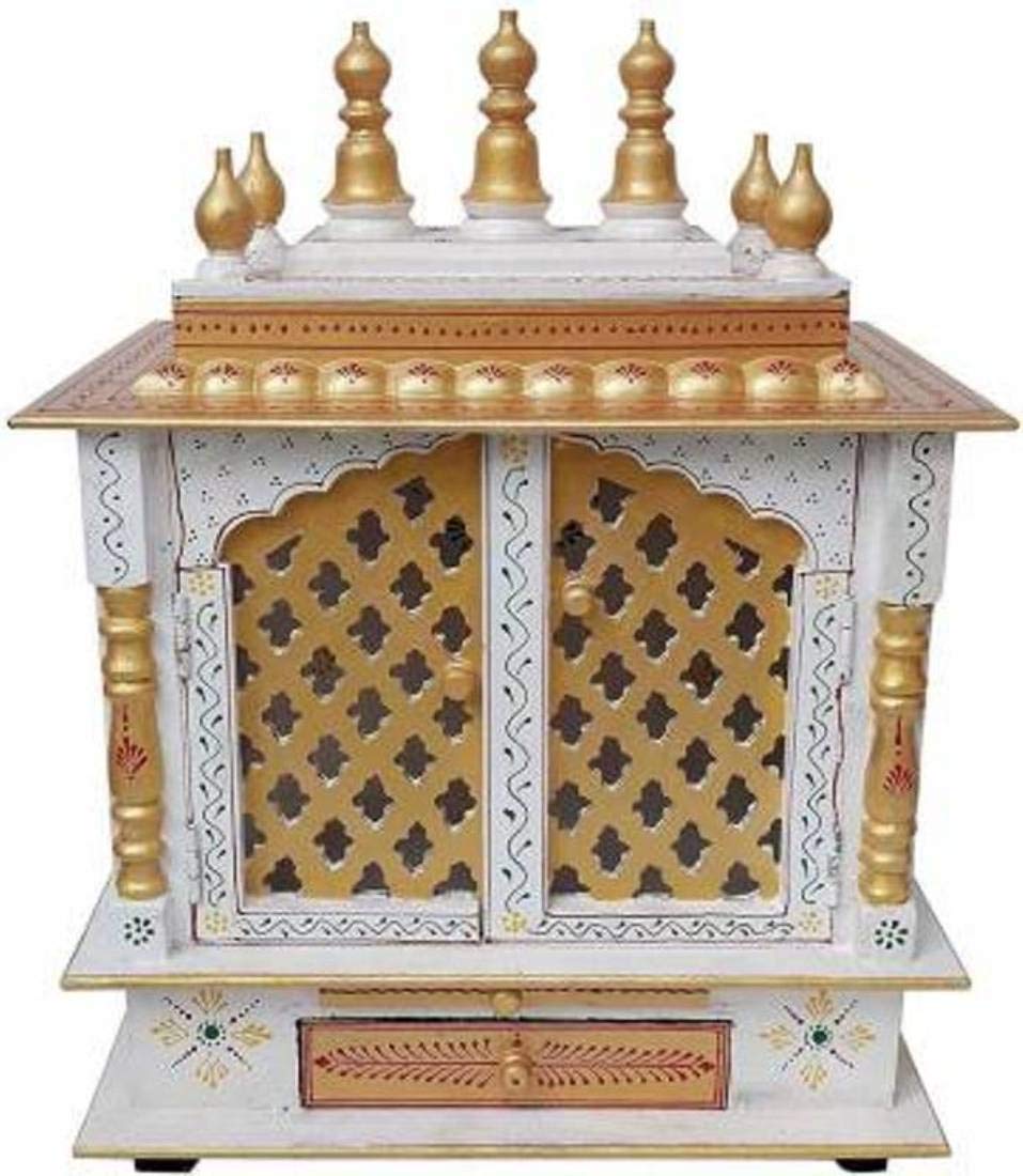 Kamdhenu art and craft Wood Home Temple (45 x 30 x 60 cm, Multicolour)