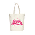 Eco Right Canvas Tote Bags for Women with Zip, College Bag for Girls, 100% Organic Cotton Tote Bag for Shopping, Travel & beach bags for women (Enchanting You-N)