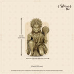Shilpkala 5 Inch Premium Brass Hanuman Ji Idol – Decorative Brass Items for Temple & Home, Spiritual Gift Item for Wedding & Farewell, Statue for Daily Worship