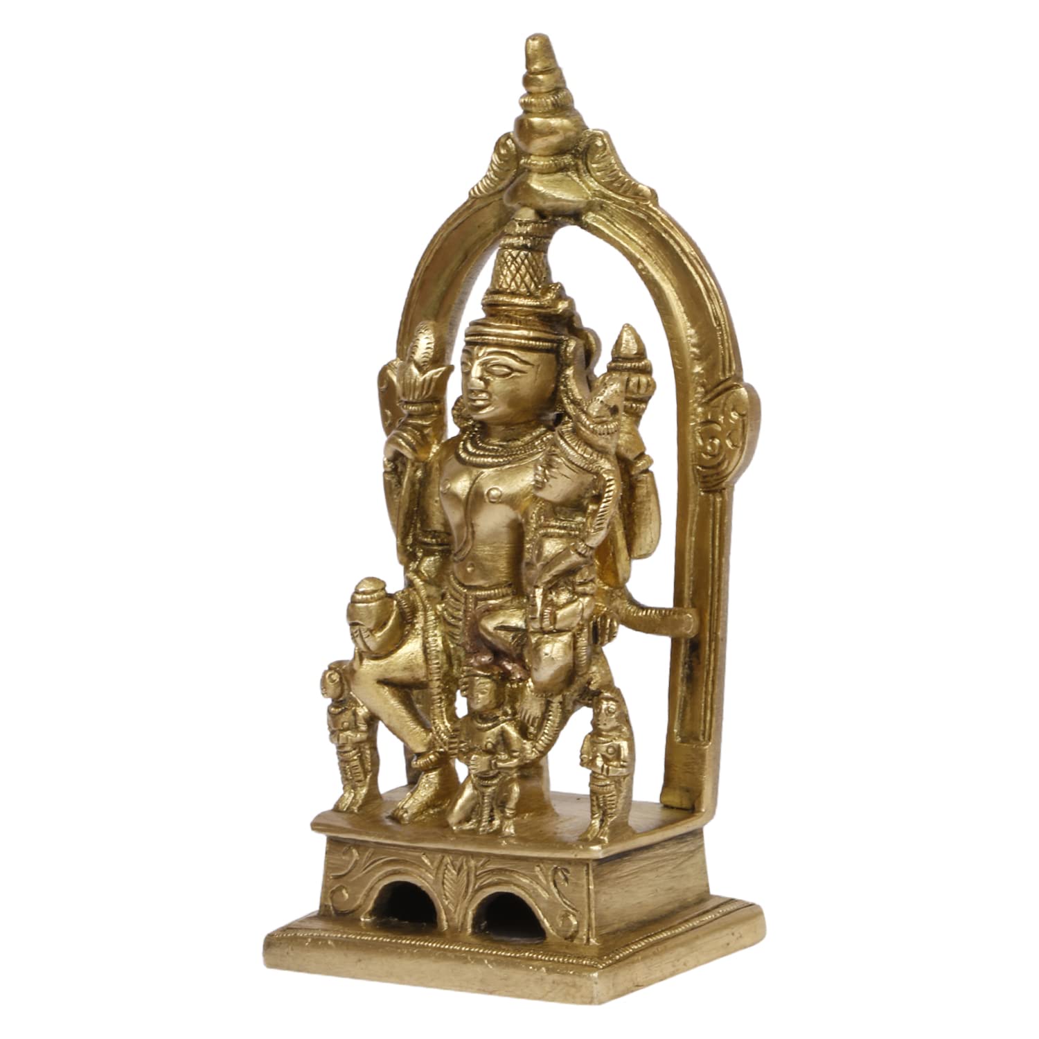 ARTVARKO Brass Vishnu Laxmi on Garuda Dev Murti Statue Showpiece for Decoration & Puja Temple Home Décor