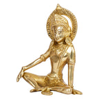 ARTVARKO Brass Murti of Lord Indra Dev Mahavastu Rain God, Inder Dev, Vastu Remedy FengShui, Religious Showpiece Home Décor 7 Inch