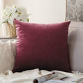 Khooti Velvet Cushion Cover, 20X20 Inches | Jam | Pack of 1 | Solid Plain Soft & Smooth, Decorative Cushion Covers for Living Room, Bedroom, Couches, Chairs, Sofas, Beds & Home Decor, Red