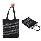 Decdeal Single Shoulder Bag, Washable Cotton Cloth Handbag Music Tote Shoulder Grocery Shopping Bag