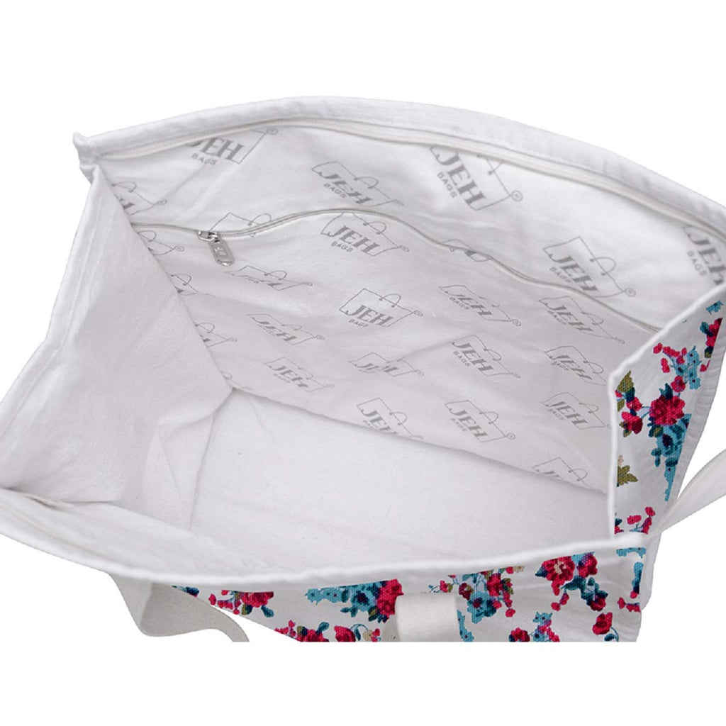 JEH Bags Cotton Printed Shopping Bags|Grocery Shopping Bag|Lunc box Bag|Hand Carry Shopping Bags for Women