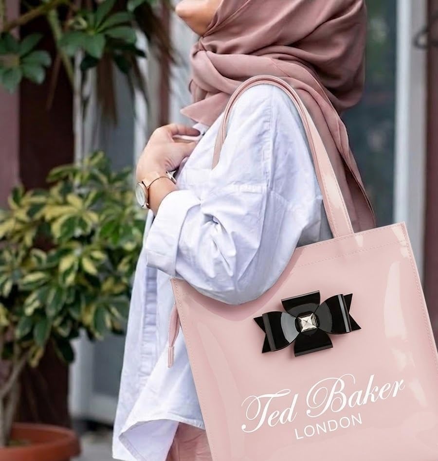 SEA MOUNT Ted Baker London Multipurpose Tote Bag with Signature Bow Detail – Spacious Travel Carryall, Everyday Shopping Organiser, Durable Shoulder Handbag for Work, Office, Travel & Daily Essentials
