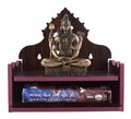 Nexat Plywood Hindola Like a singhasan and Temple for Office Store and Home in Using for Worship (Size - Small) Length (8 Inches), Width (6 Inches), Height (5.5 Inches) (Orange)
