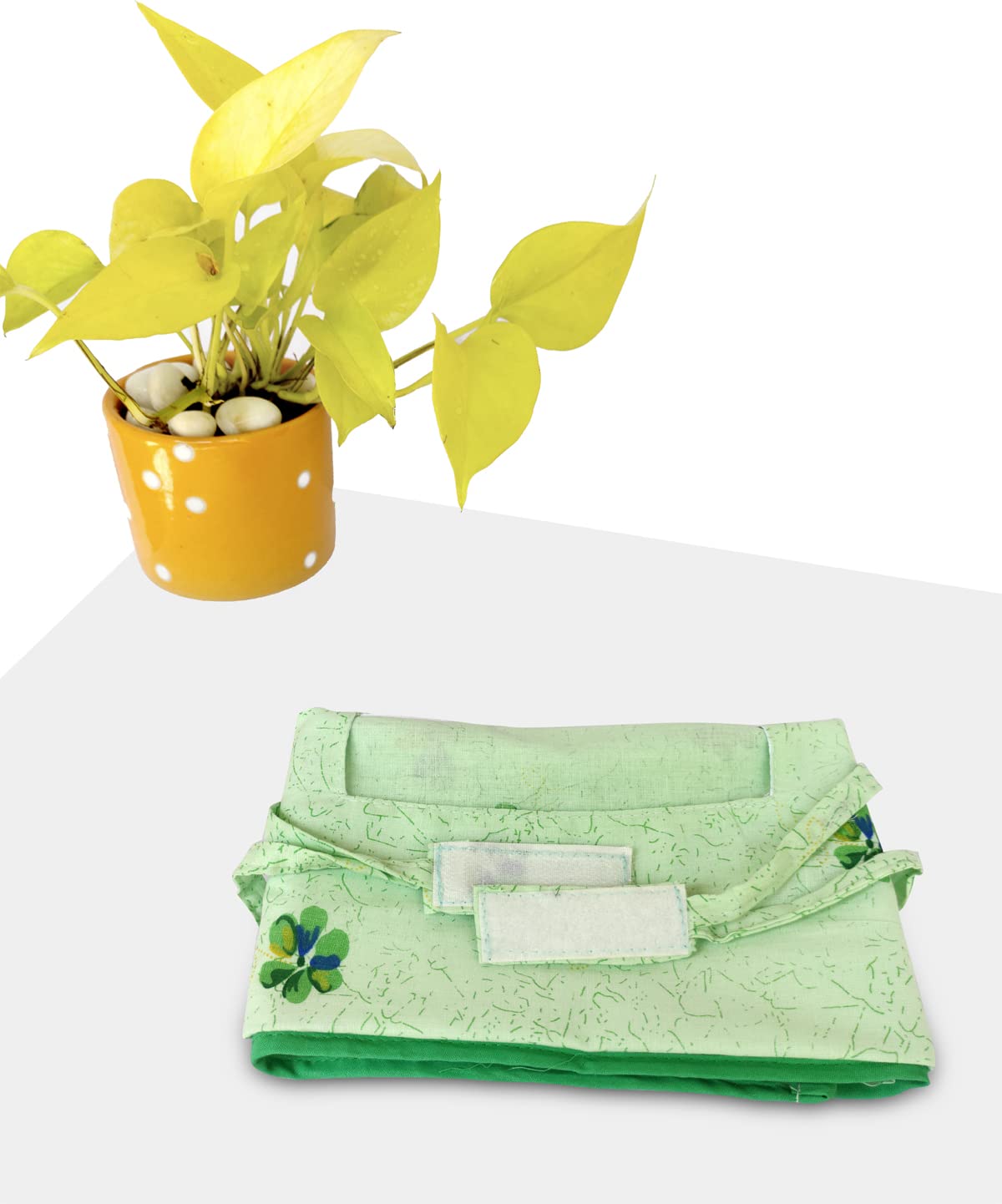 Switchon Pure Cotton Innovative scarf Hijab for Women with closer 3 inch Hook and Loop Tape for size adjustment for 12 yrs and above (Green)