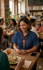 KARRU KRAFFT Designer Handpainted Terracotta Necklace Set | Handmade Clay Jewelry | Boho Ethnic Style | Lightweight & Skin Friendly