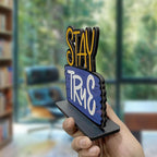 Artvibes Wooden Alphabet Idols and Figurine Stay True Quotes Table Decoration for Office Desk | Home Decor Item | Living Room | Modern Art Wood Showpiece Gift Items (Sp_1154)