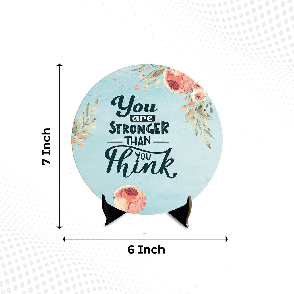 Artvibes Showpiece Idols and Figurines for Home and Office Decor | Stylish Quote Your are Stonger Than You Think for Table | Desk | Livingroom | Modern Art Design | Motivational Printed (SP_1217)