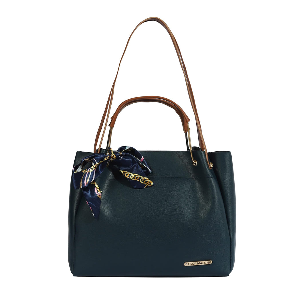 Bagsy Malone Women's Vegan Leather Stylish Tote Bag | Pack of 5 | Ladies Purse Handbag | Womens Day Gift