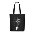 Eco Right Canvas Tote Bags for Women with Zip, College Bag for Girls, 100% Organic Cotton Tote Bag for Shopping, Travel & beach bags for women (Fly me to space)