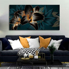 VIBECRAFTS Beautiful Lilies Flowers Canvas Wall Painting Fitted With Wooden Frame For Home | Office | Living Room | Gifts (PTVCH_2502)