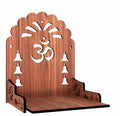 HOMEWEY DECOR Wooden Home Temple Handcrafted Support Heavy Idols Luxurious Finish Pooja Mandir for Home and Office Wall Mount for Pooja Room (TEMPLE02NENA -03DM-2)