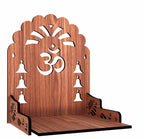 HOMEWEY DECOR Wooden Home Temple Handcrafted Support Heavy Idols Luxurious Finish Pooja Mandir for Home and Office Wall Mount for Pooja Room (TEMPLE02NENA -03DM-2)