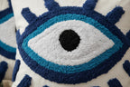 Furnistitchs Premium Decorative Throw Cushion Pillow Cover Boho Home Decor - Living Room Bedroom Couch Sofa Cushion Covers 16 inch x 16 inch (1, Blue Cross)