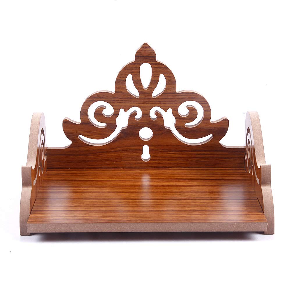 pranali enterprise Wooden Art and Craft Beautiful Plywood Pooja Mandir (Brown , Small)