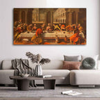 VIBECRAFTS Canvas Paintings for Living Room Drawing Room Beautiful Supper of Christ in Church Chiesa Dei Santi Wall Painting Fitted with Wooden Frame for Home|Office|Gift(PTVCH_2259) (Multi 9)