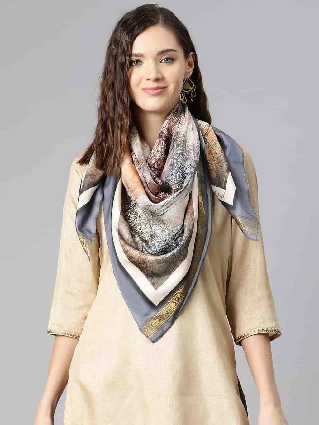 SILK LAND Women's Digital Printed Scarfs