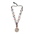 AAKRITI ART CREATIONS Village Square Handcrafted Warli Long Necklace for Women | Beaded Ethnic Pendant Necklace | Long Necklace Set for Women Traditional | Handmade Jewellery Gift
