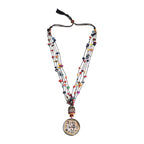 AAKRITI ART CREATIONS Village Square Handcrafted Warli Long Necklace for Women | Beaded Ethnic Pendant Necklace | Long Necklace Set for Women Traditional | Handmade Jewellery Gift
