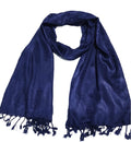 Saba Fashion Women Viscose Jaqurd Scarf/Shawl/Dupatta/Hijab/Wrap/Scarves/Stoles (NAVY BLUE)