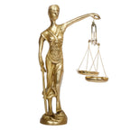 ARTVARKO Brass Andha Kanoon Statue Blind Folded Justice Lady Murti Sculpture Blindfolded Figurine Handicraft Insaf Ka Tarazu Showpiece Murti Office Home Décor (9.5 Inch Gold)