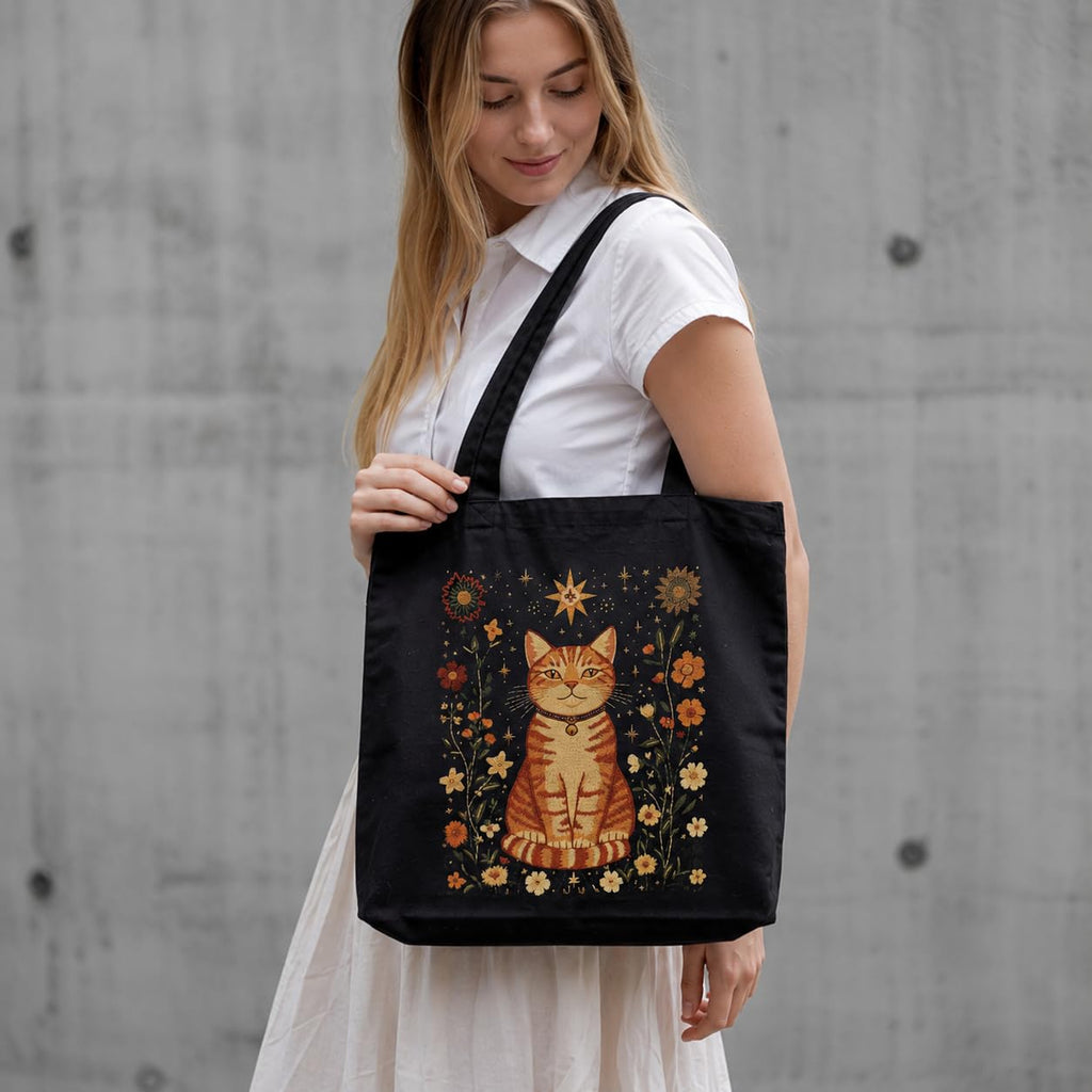 Kaigan Black Premium Tote Bag Printed Designed Canvas Tote Bags For Women, Ecofriendly Cotton Canvas Bag for Girls Tote bag For Shopping, College, Travel, Handbag For Unisex