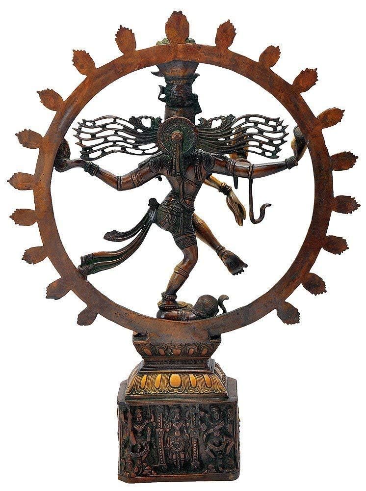 SVARUP Brass Natraja Statue Idol of Lord Shiva Ji Dancing Natraj Murti for Temple Mandir Home Décor Gift 23 Inch